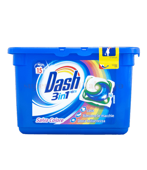 Detergent Dash Pernuțe 3 în 1 Salva Colore 15 pernuțe