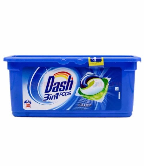Detergent Dash Pods Pernuțe 3 în 1 Classico 30 Pernuțe