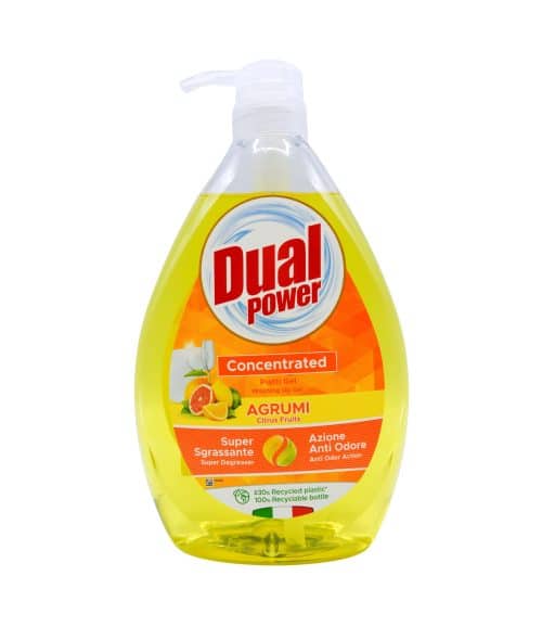 Detergent concentrat vase Dual Power cu citrice 1000 ml