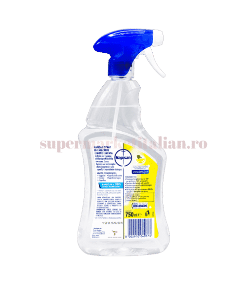 Spray igienizant Napisan cu Lămâie și Mentă 750 ml