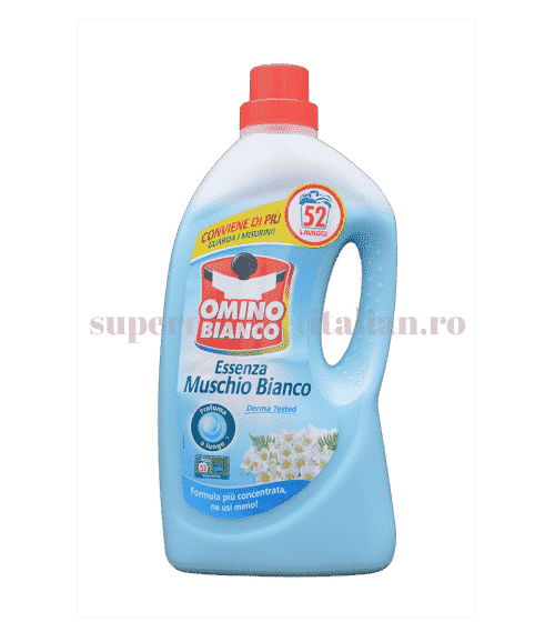 Detergent lichid Omino Bianco cu Mosc Alb 52 spălări 2600 ml