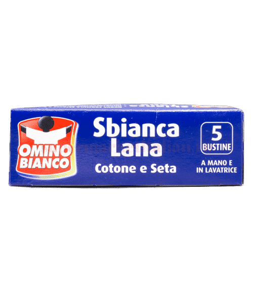 Aditiv pete Omino Bianco pentru lână, bumbac și mătase 5 pliculețe