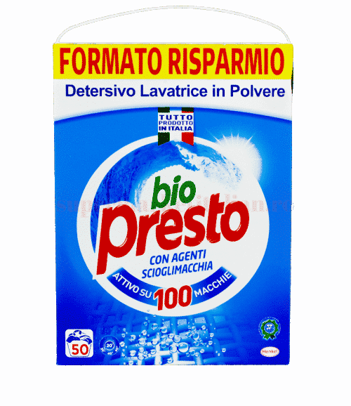Detergent pulbere Bio Presto 50 spalari 2750 g
