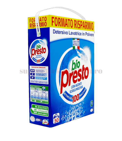 Detergent pulbere Bio Presto 50 spalari 2750 g