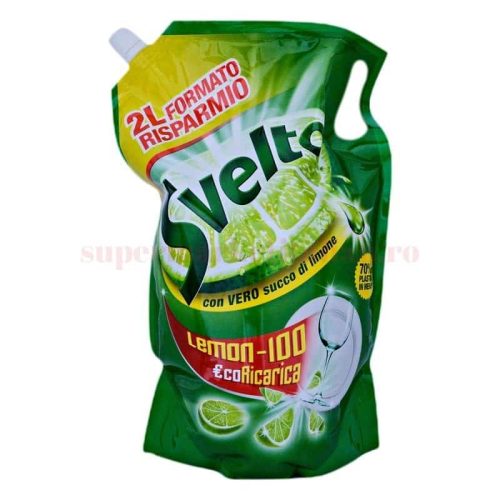 Detergent de vase Svelto cu Lămâie Verde 2 L - rezervă