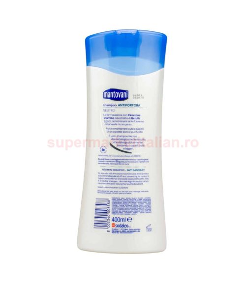 Șampon Mantovani Antimătreață cu Extract de Mesteacăn 400 ml