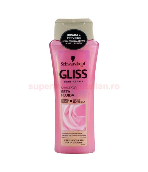 Șampon Gliss Seta Fluida păr tern, lipsit de vitalitate
