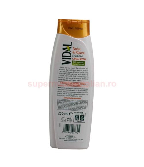 Șampon Vidal cu Ulei de Argan 250 ml