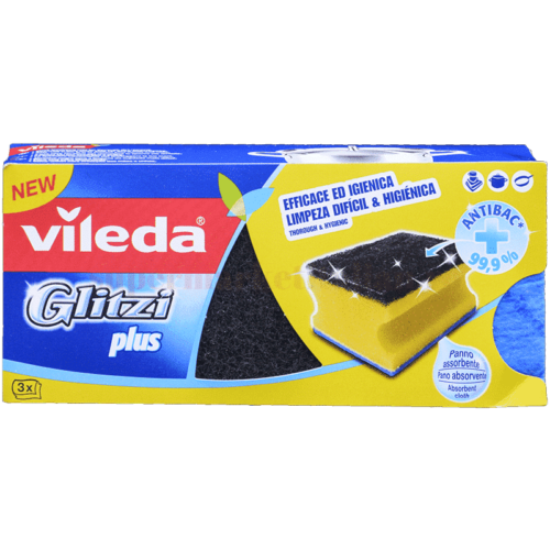 Burete bucătărie Vileda Glitzi Plus 3 bucăți