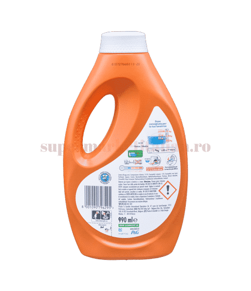 Detergent lichid Dash Simply cu Magnolie și Aloe Vera 18 spălări 990 ml