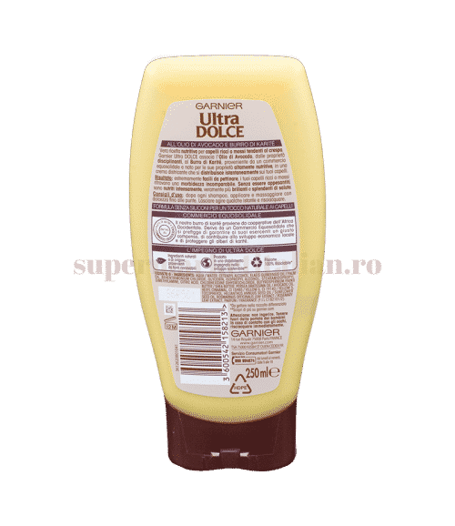 Balsam Cremă pentru Păr Garnier Ultra Dolce cu Ulei de Avocado și Unt de Shea 250 ml