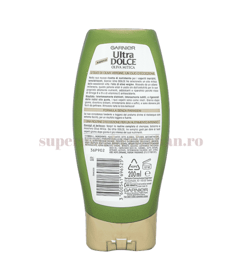 Balsam cremă pentru Păr Garnier Ultra Dolce cu ulei de măsline virgine 200 ml