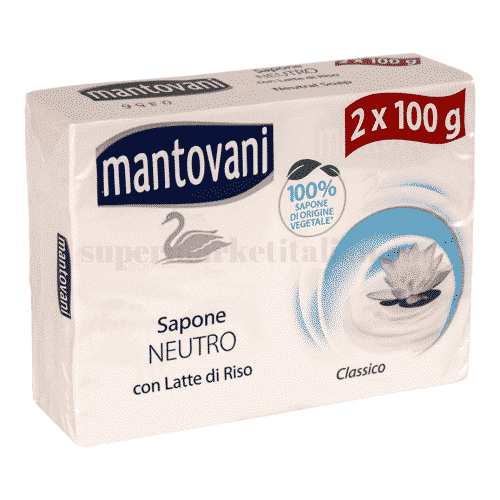 Săpun Solid Mantovani cu Lapte de Orez 2 x 100g