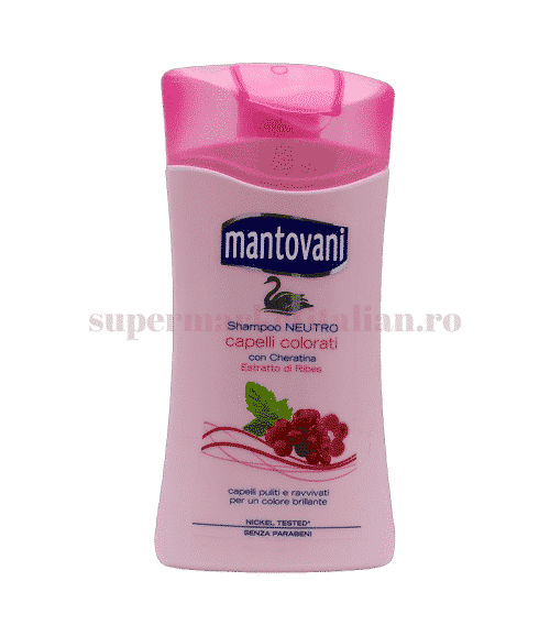 Șampon Mantovani pentru păr vopsit cu Cheratină și Coacăze 250 ml