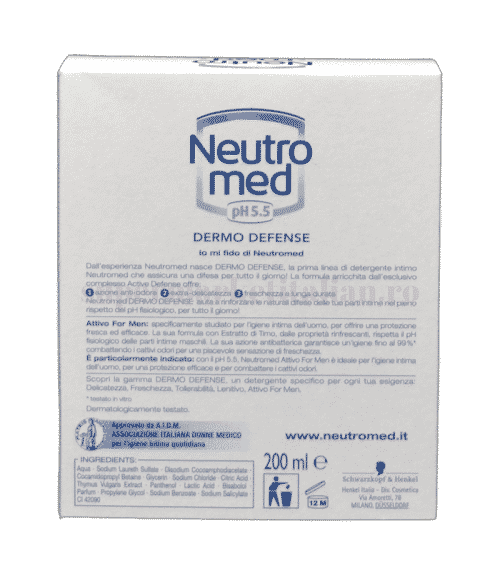 Săpun intim pentru bărbați Neutromed Dermo Defense 200 ml