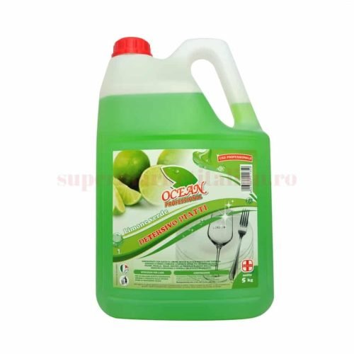 Detergent vase Ocean Professional cu lămâie verde 5 kg