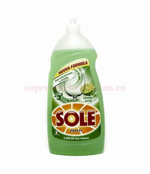 Detergent vase Sole Piatti cu lămâie verde 1100 ml