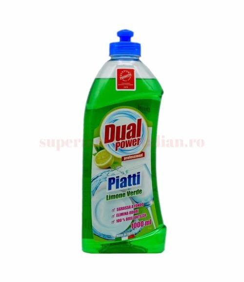 Detergent Vase Dual Power cu Lămâie Verde 1 L