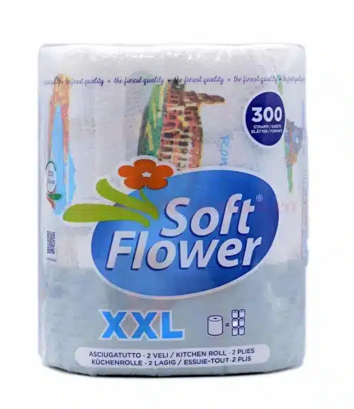 Prosoape de hârtie Soft Flower XXL 300 foi 2 straturi