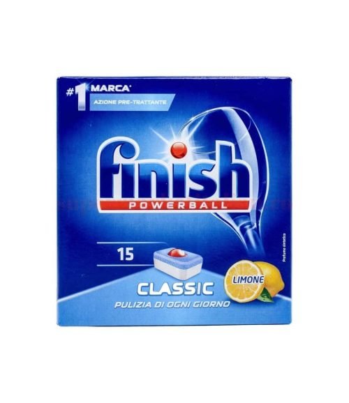 Tablete mașina de spălat vase Finish Powerball Classic Lămâie 15 bucăți