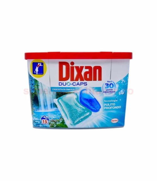 Detergent capsule Duo-Caps Dixan Cascadă de Smarald 15 bucăți 345 grame
