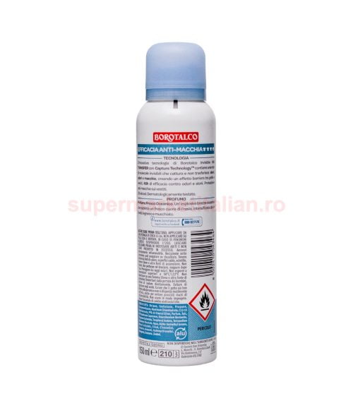 Deodorant Antiperspirant Borotalco Invisible No Transfer Fresco Oceanico 150 ml