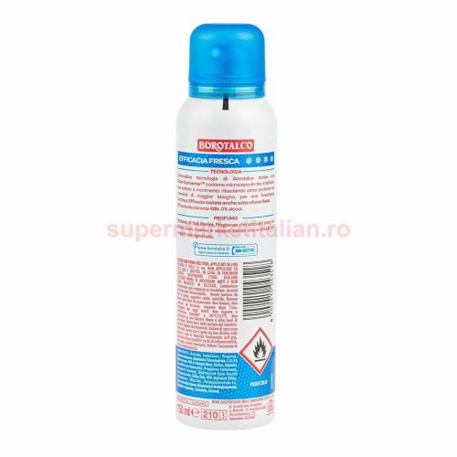 Deodorant Antiperspirant Borotalco Active cu Săruri Marine 150 ml