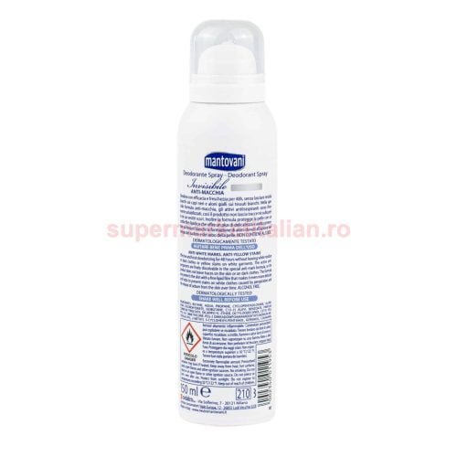 Deodorant Antiperspirant Mantovani Invisible 150 ml