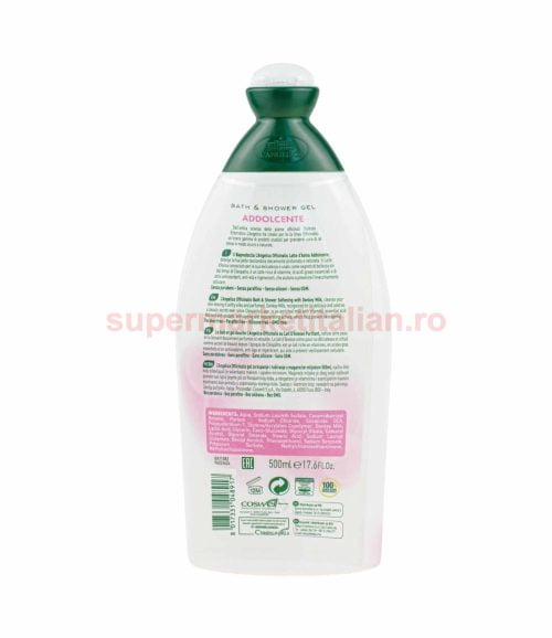 Gel de duș L'Angelica Officinalis cu Lapte de Măgăriță 500 ml