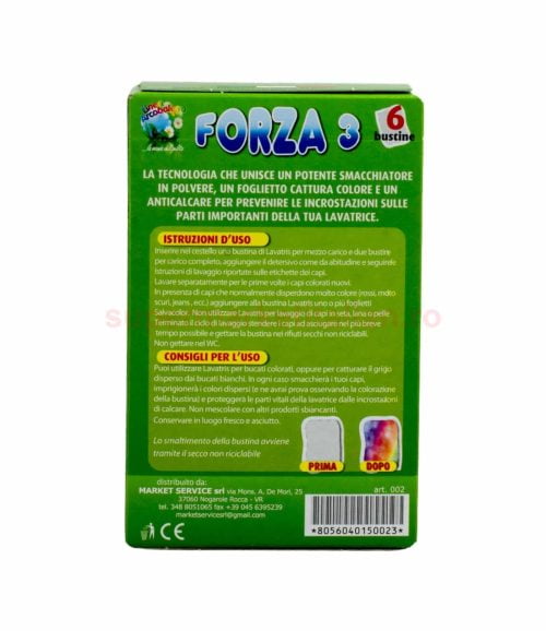 Detergent Forza 3in1 Linea Arcobaleno pentru rufe colorate 6 plicuri