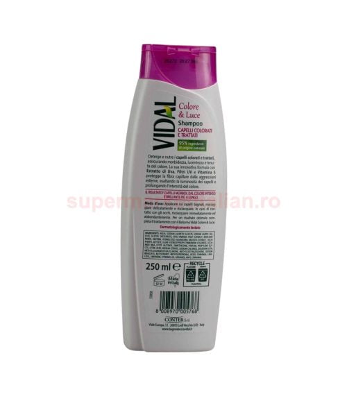 Șampon Vidal Culoare și strălucire 250 ml
