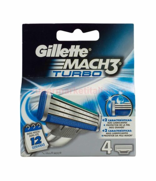 Lame Gillette Mach3 Turbo 4 bucăți