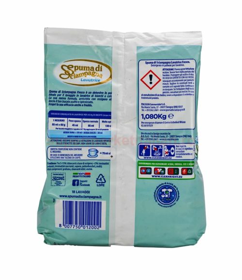 Detergent pulbere Spuma di Sciampagna Fresco 18 spălări 1080 g