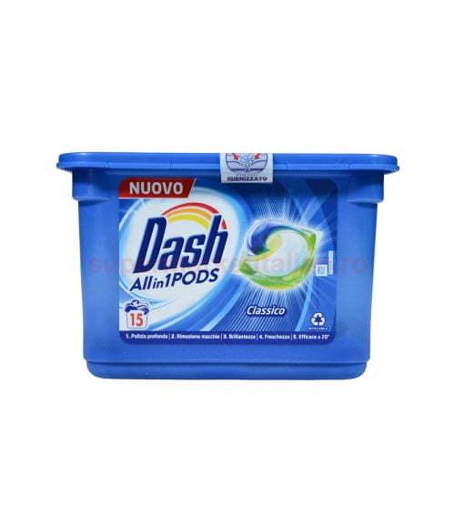 Detergent Dash Pods All in 1 Clasic 15 Pernuțe