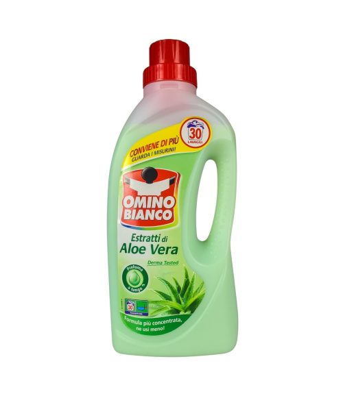 Detergent de rufe lichid Omino Bianco Aloe Vera 30 spălări 1500 ml