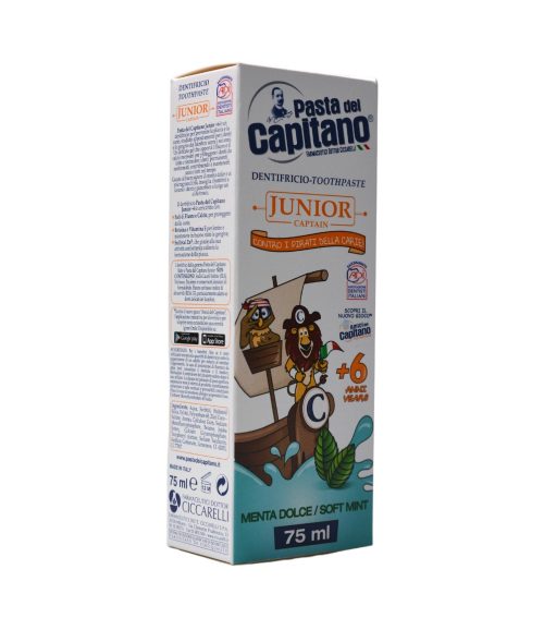 Pastă de dinți Pasta del Capitano Junior Mentă dulce 75 ml