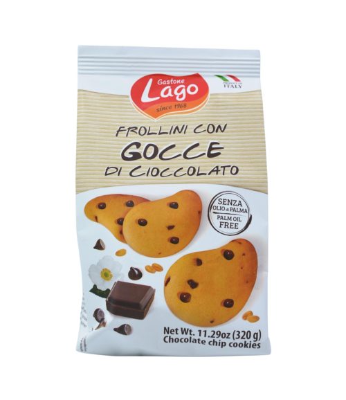 Biscuiți Frollini con gocce di cioccolato Lago 320 g