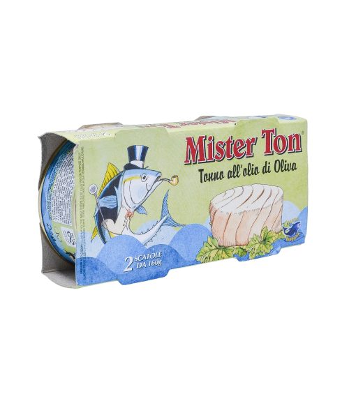 Conservă ton în ulei de măsline Mister Ton 2x160 g