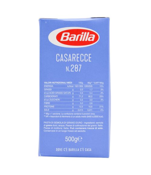Paste Casarecce nr. 287 Barilla 500 g