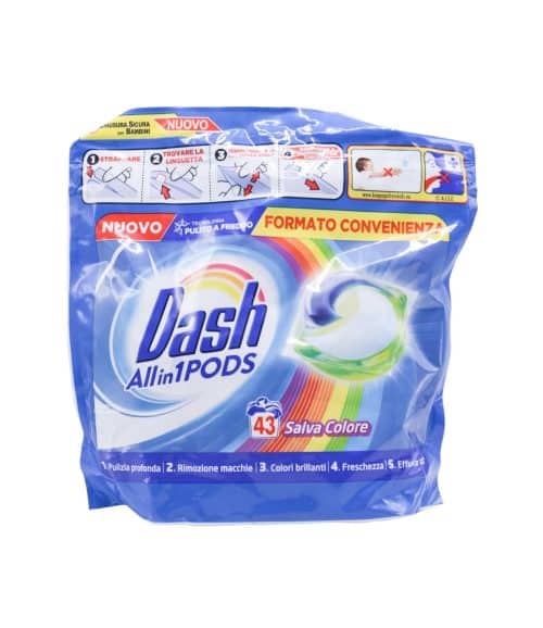 Detergent capsule Dash All in 1 Pods Salva Colore 43 spălări