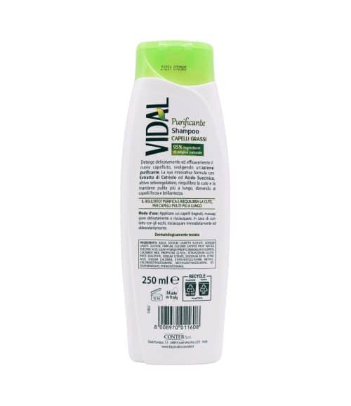 Șampon Vidal Purificante păr gras 250 ml