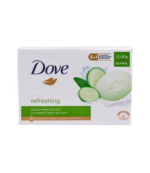 Săpun Solid Dove Refreshing cu Castravete și Ceai verde 2 x 90 g