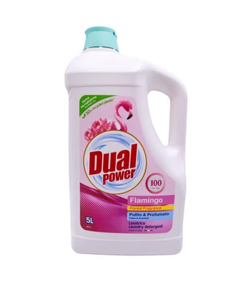 Detergent lichid Dual Power Flamingo 100 spălări 5 L