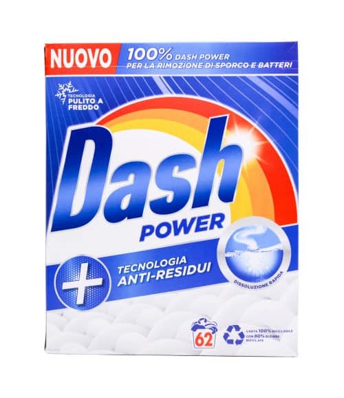 Detergent pulbere Dash Power Anti-reziduri 62 spălări 3720 g