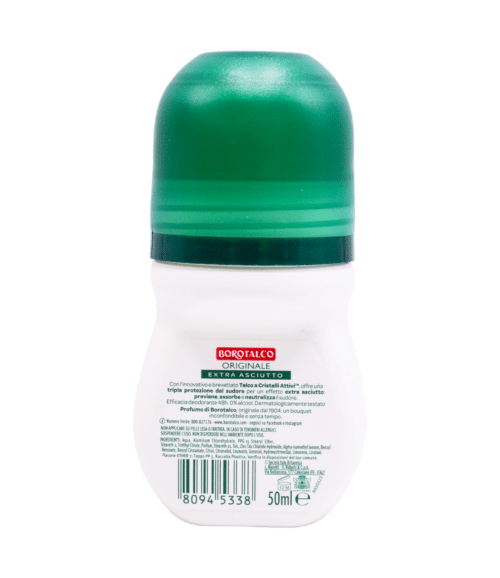 Deodorant roll-on Borotalco Original Talc și cristale active 50 ml
