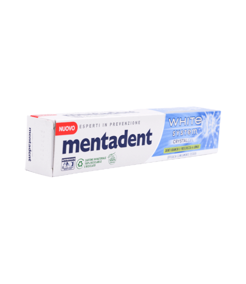 Pastă de dinți Mentadent White System CrystalGel 75 ml