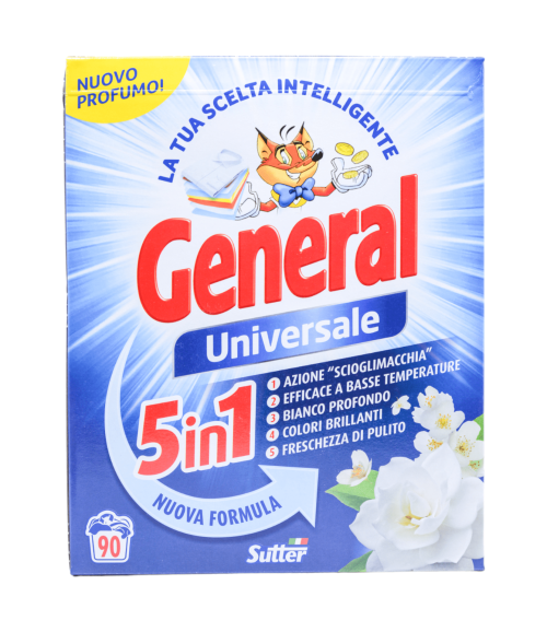 Detergent pulbere General Universale 5 in 1 90 spălări 5.4 kg