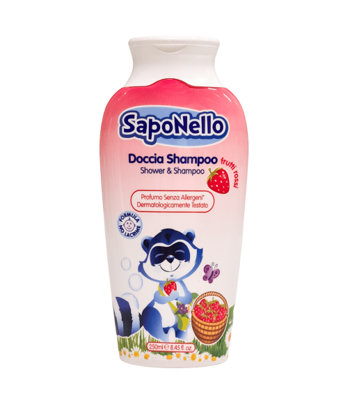 Șampon pentru copii Saponello cu fructe roșii 250 ml