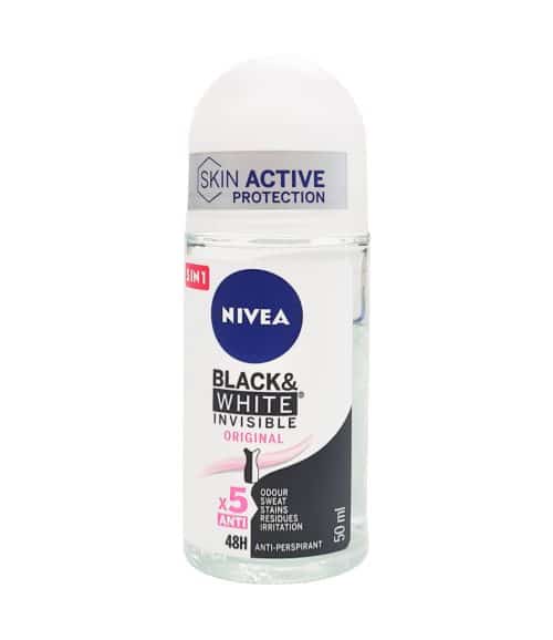 Deodorant antiperspirant roll-on Nivea Black & White Invisible Original 50 ml